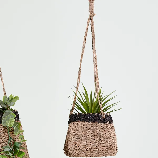 Baku Vaso De Pendurar Preto, Natural>CASA Cheap