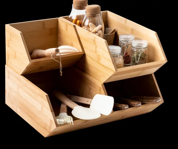 Bamboo Organizador Empilh Vel Natural>CASA Flash Sale