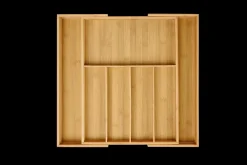 Bamboo Organizador Gaveta Extens Vel Natural><noscript><img width=
