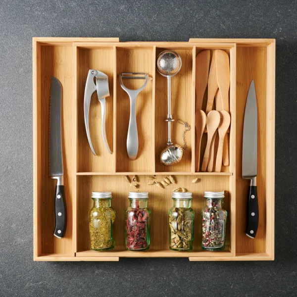 Bamboo Organizador Gaveta Extens Vel Natural>CASA Flash Sale