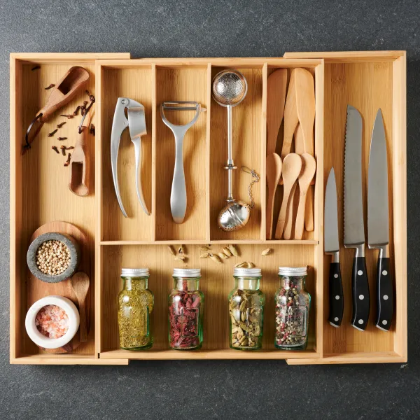 Bamboo Organizador Gaveta Extens Vel Natural>CASA Flash Sale