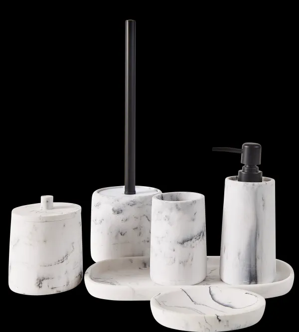 Luna Porta-Bolas Algod O Com Tampa Aspeto De M Rmore>CASA Discount