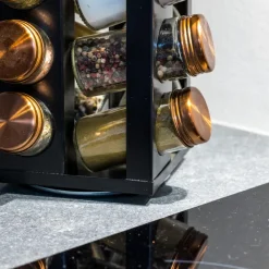 Lux Carrossel De Especiarias 16 Potes Preto, Transparente, Acobreado><noscript><img width=