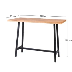 Oak Split Mesa De Bar Natural><noscript><img width=
