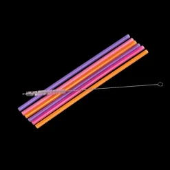 Slurp Palhas Reutiliz Veis Conjunto De 6 Mistura De 3 Cores Cor-De-Laranja, Roxo, Rosa>CASA Sale