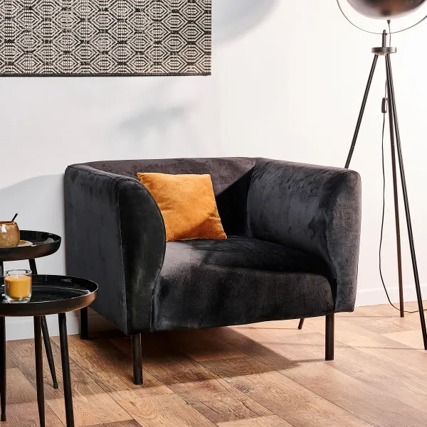 Tilly Poltrona F Brica:Veludo Preto>CASA Cheap